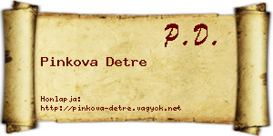 Pinkova Detre névjegykártya